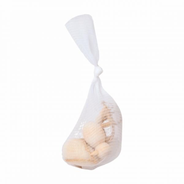 Osteranhänger aus naturbelassenem Holz, 7 cm, 4er-Set