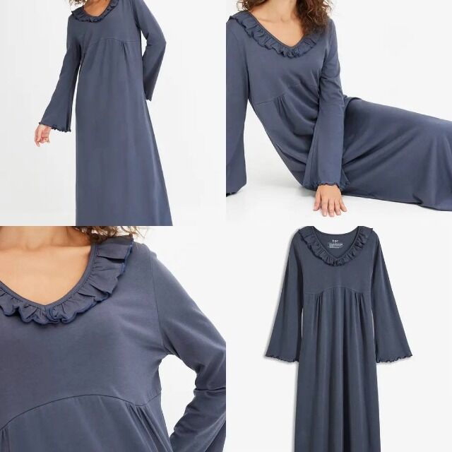 Ab 1,90 €/Stk. Nachthemden Kategorie A, 95 % Bio-Baumwolle, Größen S–3XL, Neuware, MOQ 50 Stück, Lagerware aus Deutschland