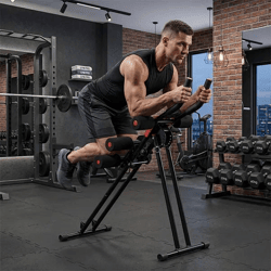 AbFlex – zusammenklappbares Gerät für Bauchmuskelübungen | 5-stufig verstellbares Fitnessgerät für zu Hause (150 kg)