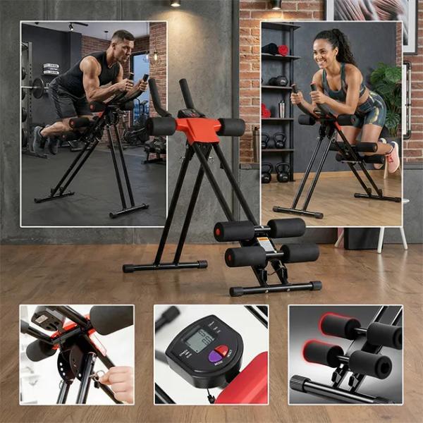 AbFlex – zusammenklappbares Gerät für Bauchmuskelübungen | 5-stufig verstellbares Fitnessgerät für zu Hause (150 kg)