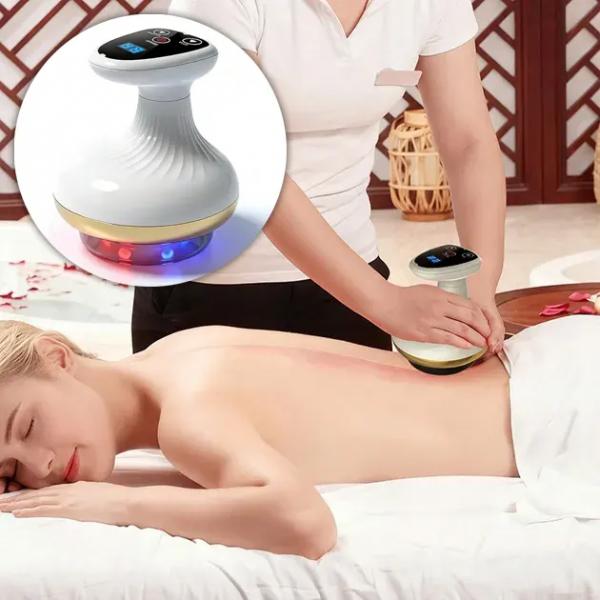 CelluSculpt 4-in-1-Anti-Cellulite-Wärmemassagegerät | Kabelloses Vakuum-Schröpfverfahren & LED-Therapie