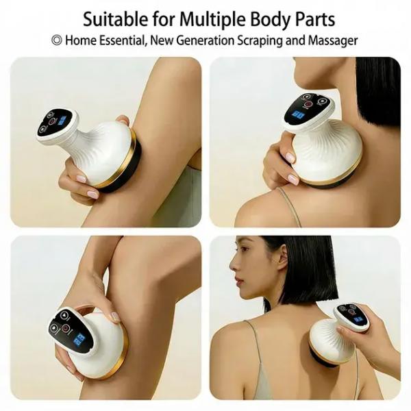 CelluSculpt 4-in-1-Anti-Cellulite-Wärmemassagegerät | Kabelloses Vakuum-Schröpfverfahren & LED-Therapie