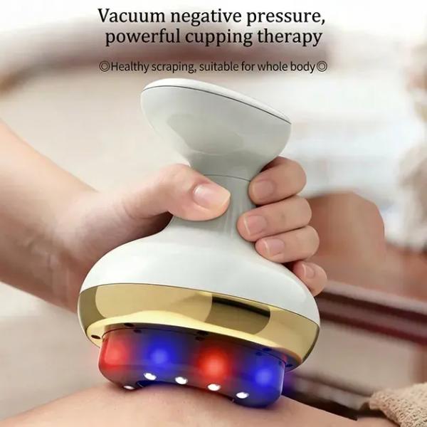 CelluSculpt 4-in-1-Anti-Cellulite-Wärmemassagegerät | Kabelloses Vakuum-Schröpfverfahren & LED-Therapie