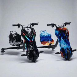 DriftMax Electric 3-Rad-Drift-Kart (Ice & Fire) | 36 V, 250 W, bürstenloser Motor