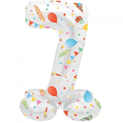 Folat Folienballon stehend 7 Joyful party 41 cm