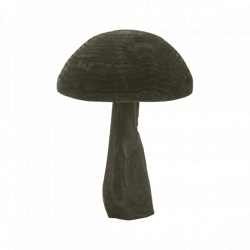 J-Line Bild „Pilz S“, Holz, schwarz, 39 cm