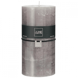 J-Line stub candle, taupe, 10 x 20 cm