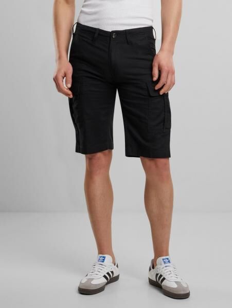 l&auml;ssige Brandit Herren Shorts mit Cargo-Taschen Baumwoll-Hose Schwarz