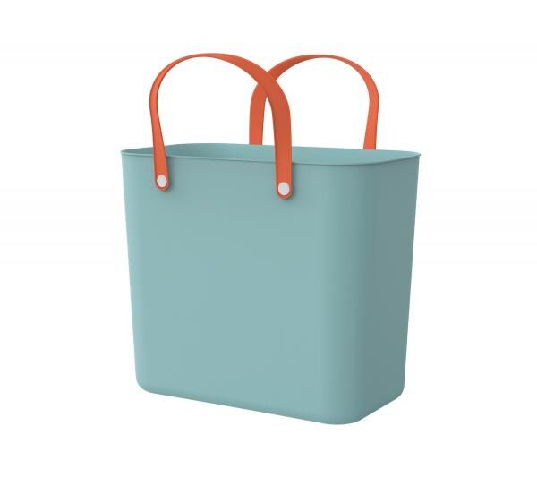 Nachhaltige Rotho Multibag ALBULA 25L Ocean-Bound Plastic Tragetasche Einkaufskorb 7670987 Himmelblau/Orange