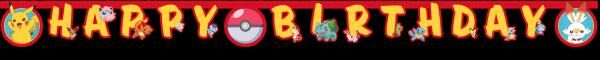 Pokemon - "Happy Birthday" Banner - 2 Meter