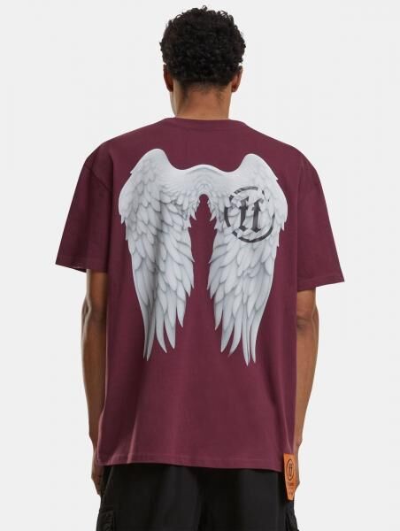 sportliches Forgotten Faces Herren T-Shirt Oversize mit Baumwolle Bordeaux-Rot