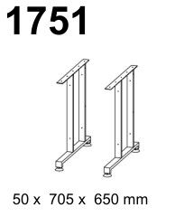 Tischgestell 2Stk/ Karton, hochfest 60*75cm