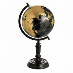 J-Line-Globus auf Sockel, schwarz, 40 cm