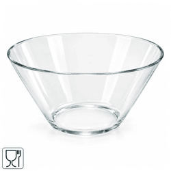 Schale aus transparentem Glas, 25 cm
