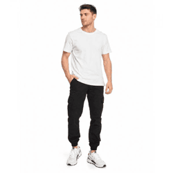 Stylish URBAN CLASSICS Men's Stretch Jeans with Pockets, 270 g/m², Cotton Blend, Black