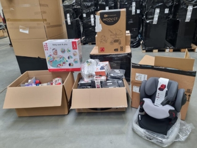 Babyartikel Markenware (Autositze, Kindermöbel, Kinderwagen, Babyphones usw.)- Mischpaletten