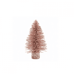 J-Line Weihnachtsbaum Glitter altrosa XS 15 cm