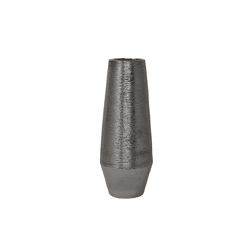 Keramik-Vase Silber schmal ca. 12 × 12 × 30,5 cm