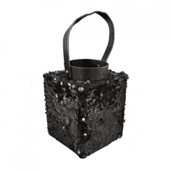 Lantern Lofty Glam Square black 20 cm