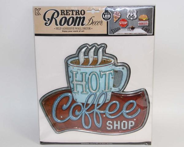 LED- Schild aus Kunststoff Coffee 26 x 30 cm 8 LEDs