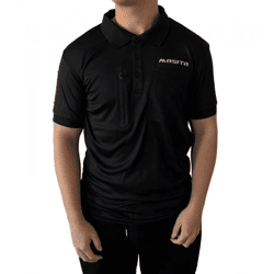 masita Herren Fitness-T-Shirt mit ClimaTech+ Technologie und Reißverschluss Brusttasche Kurzarm-Shirt Polo-Shirt Sport-T-Shirt 2014 1500 S