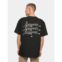 modernes Rocawear Herren T-Shirt Oversize 240 g/m² mit Baumwolle Schwarz