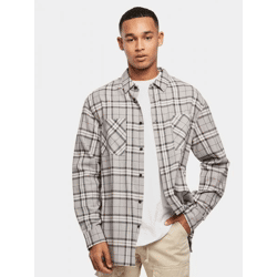 modernes URBAN CLASSICS Herren Polo-Shirt Taschen Oversize 128 g/m² mit Baumwolle Grau