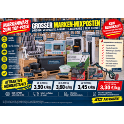 Handels-Marken-Mixposten | PARKSIDE SILVERCREST LIVARNO | 6.418 Stk. | Lagerware | nur Export