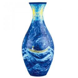 ArtVase Van Gogh „Der Nachtfischer auf den Wellen“ 3D-Puzzle | Wasserdichte, funktionale Vase mit 160 Teilen