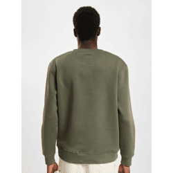 bequemes Alpha Industries Herren Sweatshirt mit Baumwolle Militär-Grün