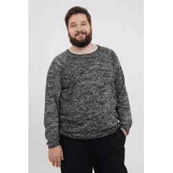 klassischer BLEND BHDan BT Herren Feinstrickpullover mit Rundhals Strickpullover Große Größen 20713439ME-194007 Schwarz