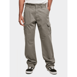 Casual URBAN CLASSICS Men's Straight-Fit Jeans with Pockets, 320 g/m², Cotton Blend, Gray
