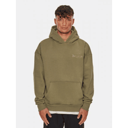Casual, Oversized Unisex Hoodie with Pockets and Hood, Made of Cotton, Khaki