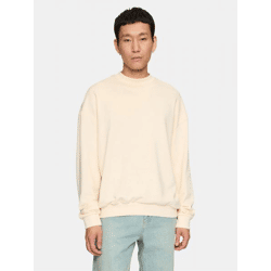lässiges URBAN CLASSICS Herren Sweatshirt Oversize 280 g/m² mit Baumwolle Ecru-Weiß