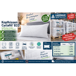 LIVARNO home Kopfkissen Cyclafill ECO 40x80 cm | ab 1,59 € | 2.772 Stück | Export