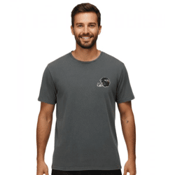RE:COVERED X NFL Baltimore Ravens Herren T-Shirt mit Football-Helm Baumwoll-Shirt Rundhals-Shirt RCNFL1315I Grau