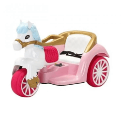 RoyalRide Princess Elektromotorrad (Pink) | 12-V-Doppelantrieb mit stabilen Rädern und Fußpedal