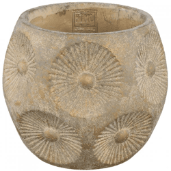 PTMD Blumentopf Saff L, braun, 19,5 cm