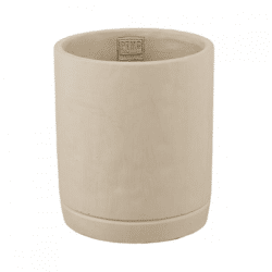 PTMD Blumentopf Vik M, Zement, Taupe, 20 cm