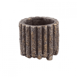 PTMD Blumentopf Morganne XS, flach, braun, 9 cm