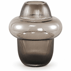 PTMD Vase Marlene Rauchglas braun 25,5 cm