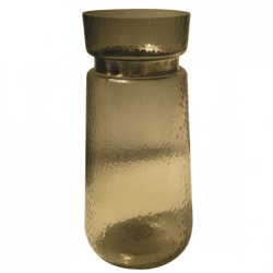 PTMD Vase Quilio Geformtes Glas braun 30 cm