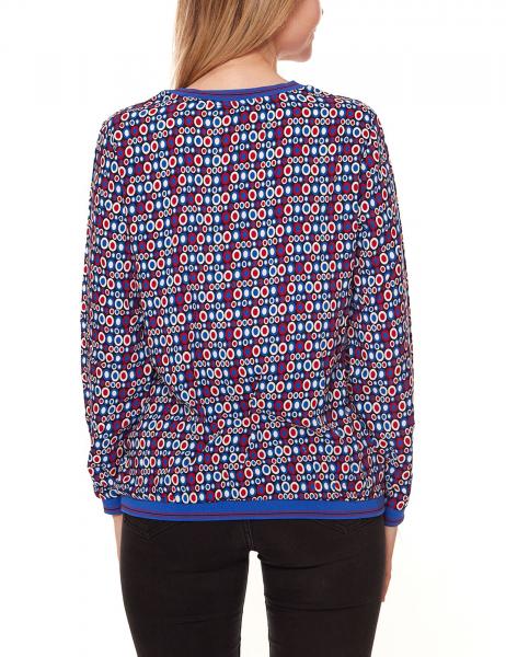 Aniston CASUAL Damen Blusen-Shirt im Retro-Design Bluse figurumspielend 12710658 Schwarz/Bunt