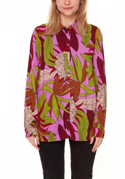 Aniston CASUAL Damen Freizeit-Bluse mit gebl&uuml;mten Muster Schlupf-Bluse 13010835 Rosa/Bunt