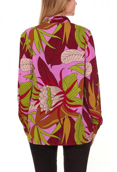 Aniston CASUAL Damen Freizeit-Bluse mit gebl&uuml;mten Muster Schlupf-Bluse 13010835 Rosa/Bunt