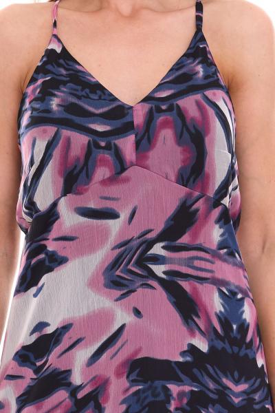 Aniston SELECTED Damen Sommer-Kleid Maxi-Kleid mit Allover-Print 62973444 Violett/Bunt