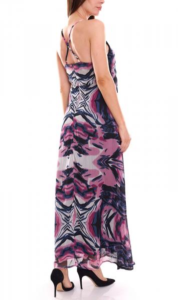 Aniston SELECTED Damen Sommer-Kleid Maxi-Kleid mit Allover-Print 62973444 Violett/Bunt