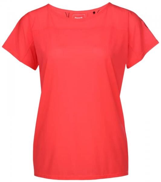 Bench Damen Sport-Shirt atmungsaktives Lauf-Shirt mit Logo-Schriftzug am R&uuml;cken PK11423 Neonrot