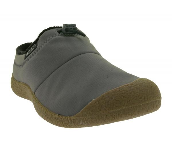 Bequeme KEEN Howser 3 Slide Herren Barfu&szlig;schuhe Atmungsaktive Freizeit-Schuhe aus recyceltem Kunststoffstrick Slipper 1031048 Grau
