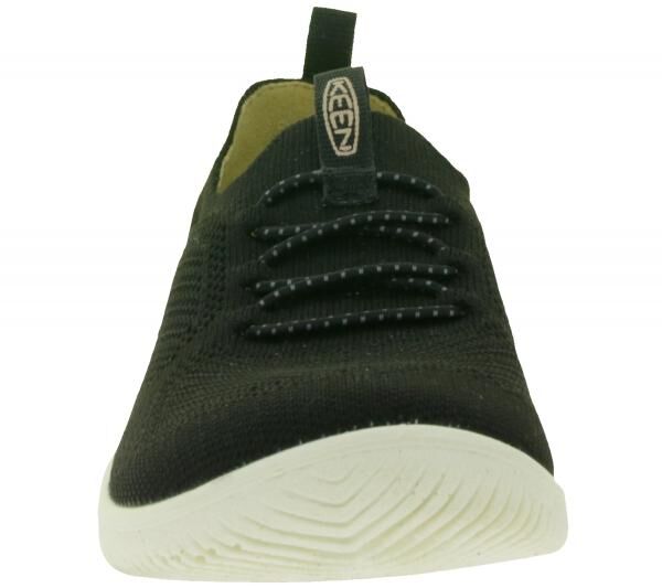 Bequeme KEEN KNX Knit Lace Damen Barfu&szlig;schuhe Atmungsaktive Freizeitschuhe mit Strick-Obermaterial 1030078 Schwarz